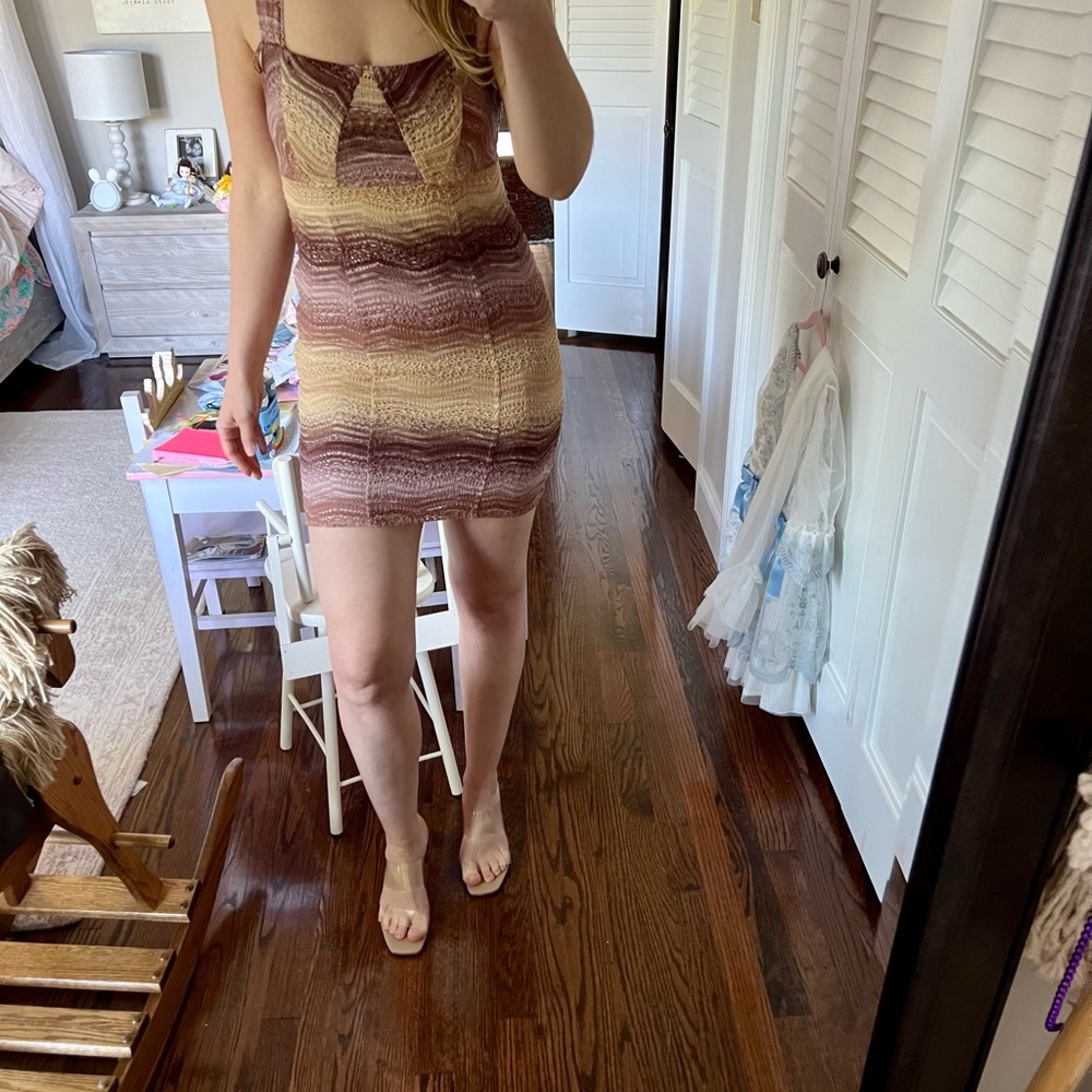 Free people crochet ombré mini dress